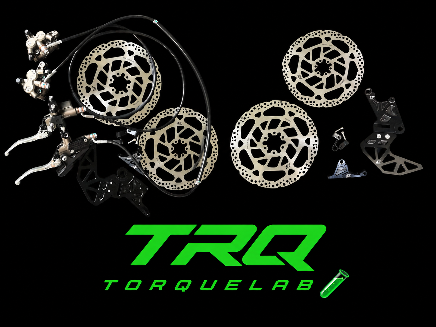 FRONT AND REAR ULTRA BEE BRAKE SET FOR LIGHT BEE X (LOGO VERSION
